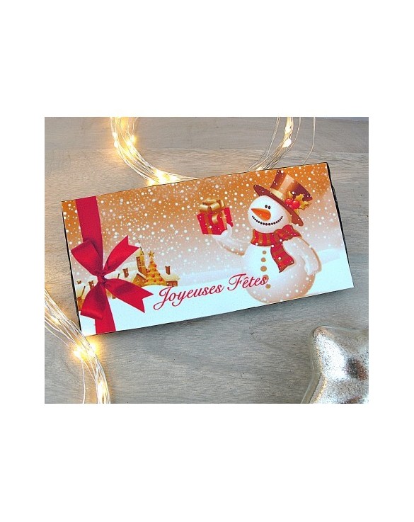 Tablette chocolat "Joyeuses Fêtes"