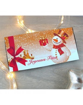 Tablette chocolat "Joyeuses Fêtes"