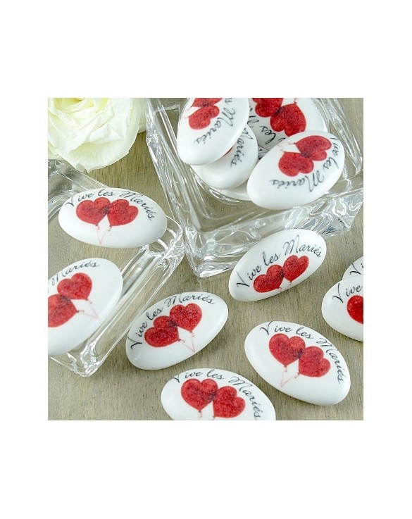 Dragées Mariage "Ballons coeurs"