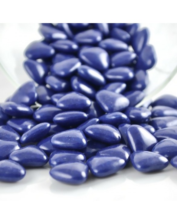 Mini coeurs chocolat 70 % Bleu Marine