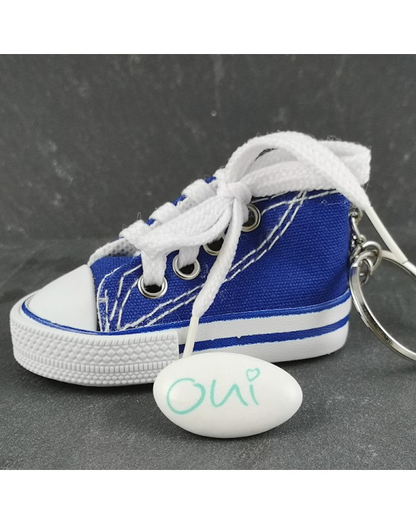 Porte Clés Basket Bleu à Dragées