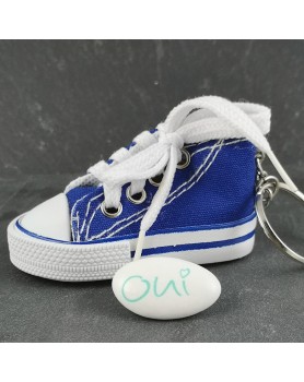 Porte Clés Basket Bleu à Dragées