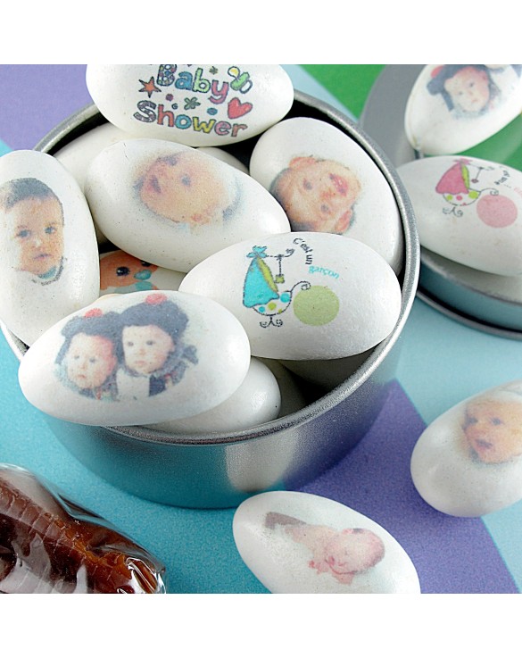 Dragées Caramel personnalisées Baptême PHOTO